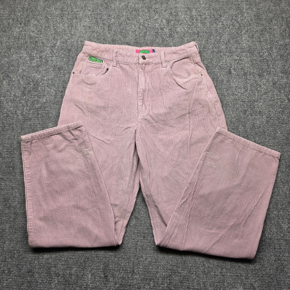Empyre Tori Corduroy Pants Mauve Purple Wide Leg High Waisted Skate Size 2